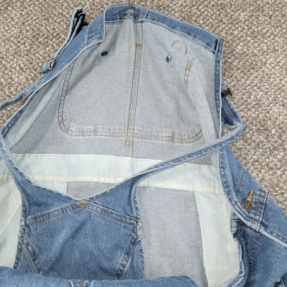 Carhartt Womens Denim Bib Overalls Light Wash Blue Stretch WR008 FBI XL 16/18 - Picture 15 of 16